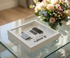 IFrameart teardown iphone S5 framediFrameart teardown iphone S5 framed wit op tafel