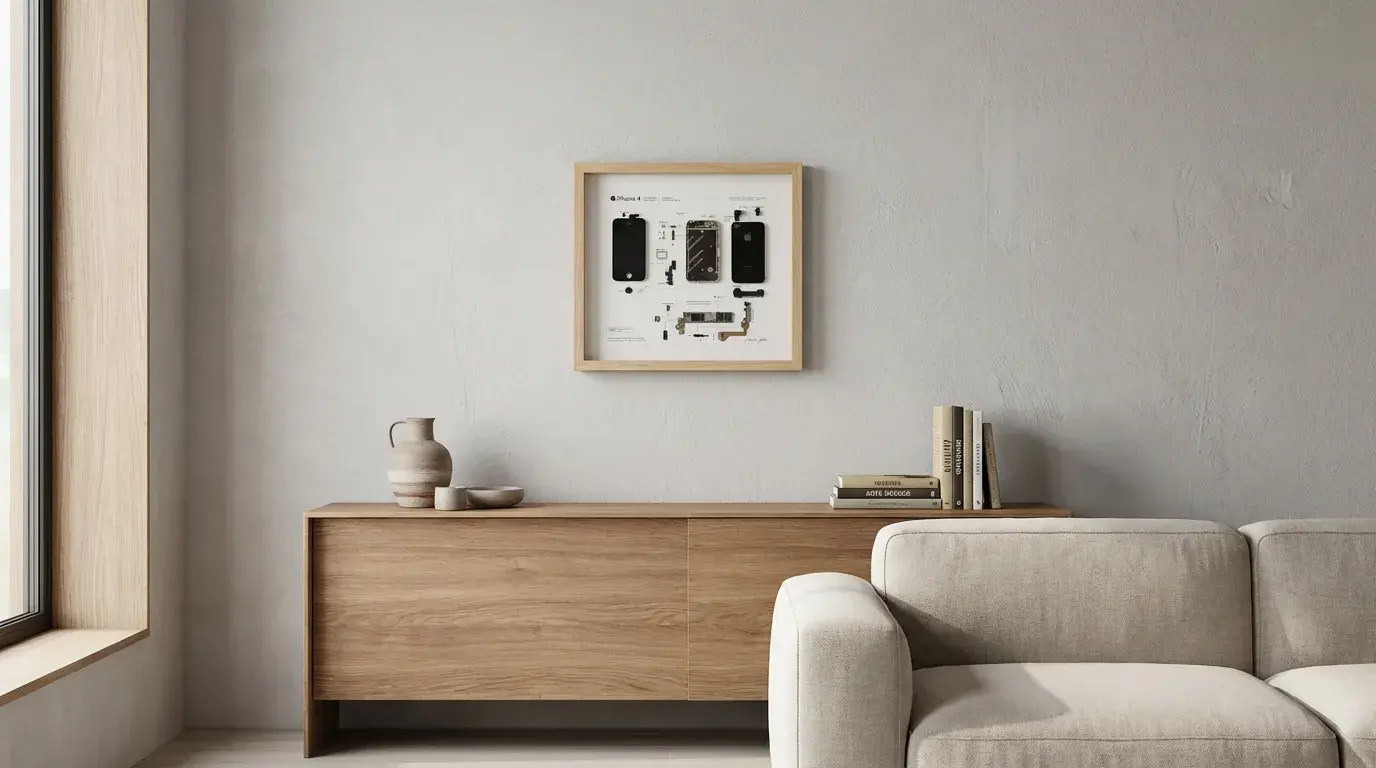 Licht houten lijst kunst art schilderij lijst luxe handgemakte apple frame licht hout apple